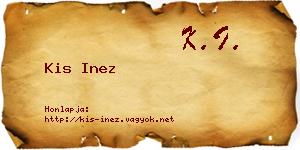 Kis Inez névjegykártya