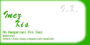 inez kis business card